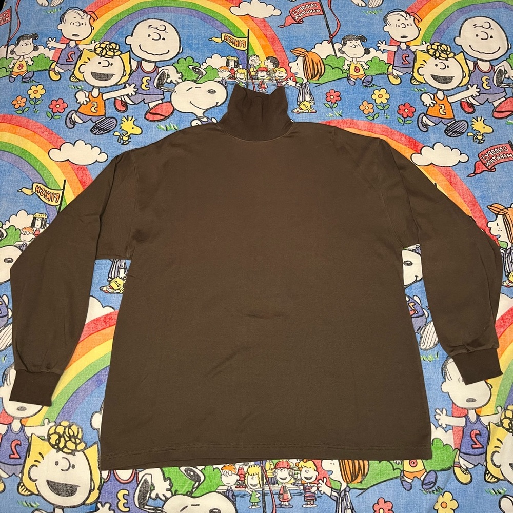 Long sleeve brown/green turtle neck